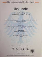 Urkunde Patentdruck